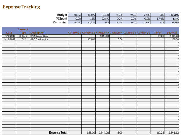 Free Income and Expense Tracking Excel Template