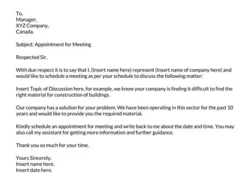 How To Request For Meeting Appointment With Examples