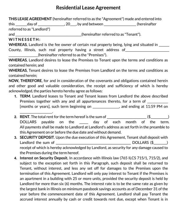 Printable Rental Application Forms - Word Format