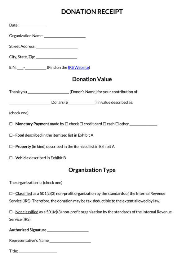 Word donation receipt template 04