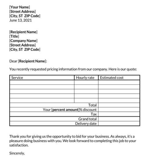 50+ Free Quote Templates (Word, Excel, PDF)