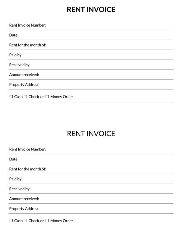 free rent receipt template word