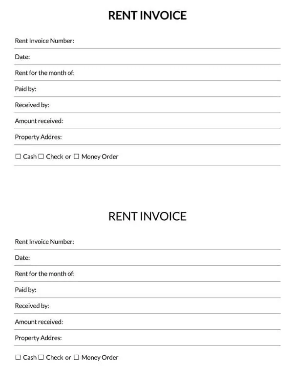 50 free rent receipt templates printable excel word pdf