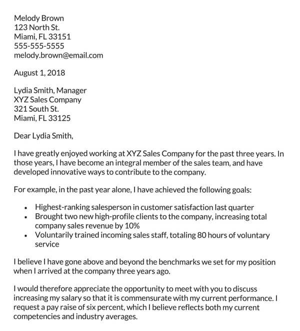 Customizable Salary Increase Letter Format