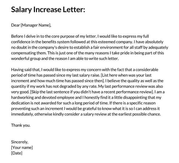 Downloadable Salary Increase Letter Sample