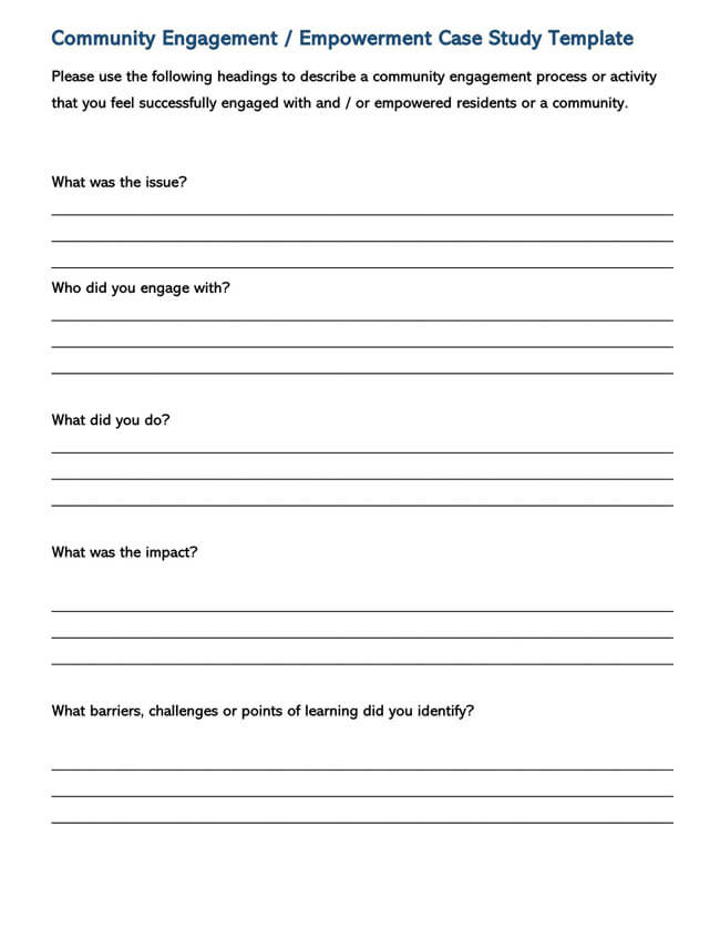 Free Downloadable Case Study Template