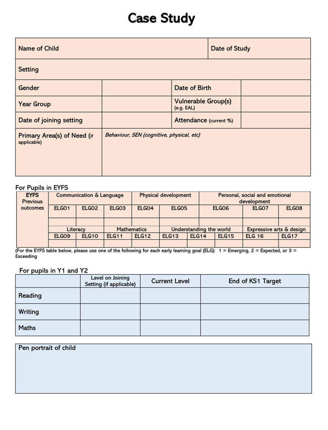 Fillable Case Study Template - Free Download