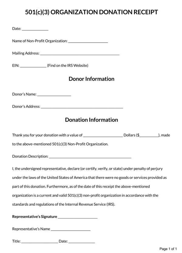 Free Donation-Receipt-Template