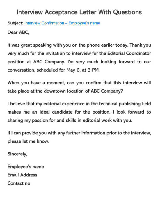 phd interview email