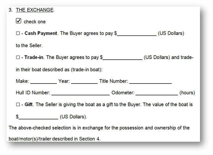 How to Fill Boat Bill of Sale Step 3