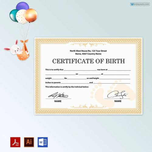 Certificate of Birth Free 