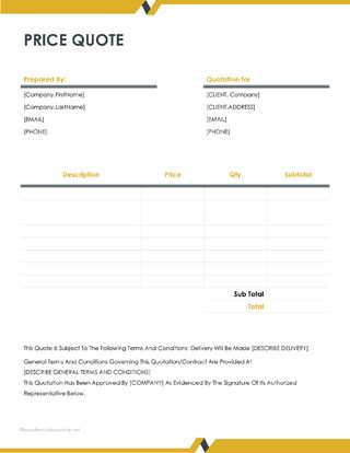 50  Free Quote Templates (Word Excel PDF)