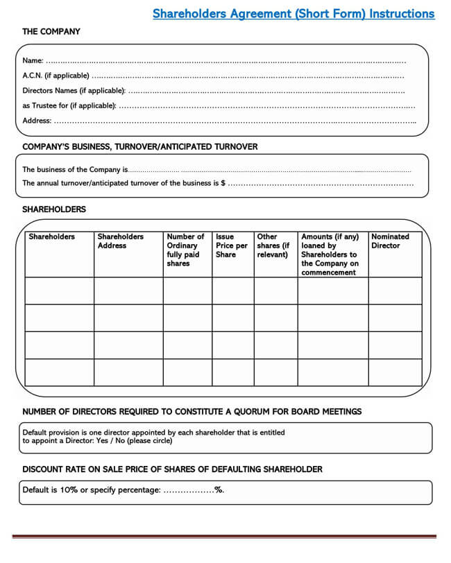 Free Stock Purchase Agreement Example Form