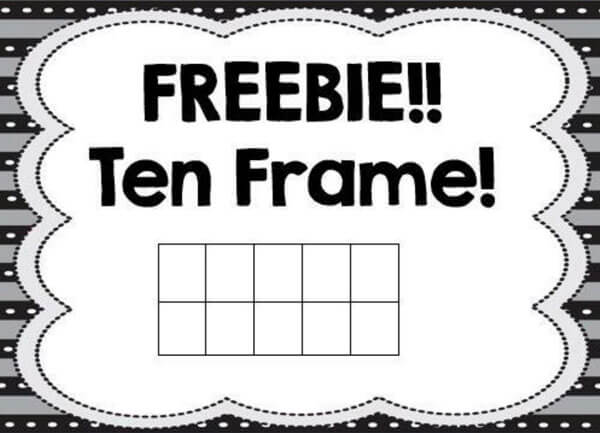 Printable Ten Frame Template 23 in Docs