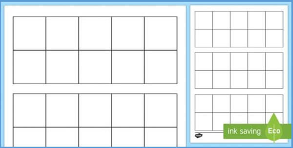 Free Ten Frame Template 24 for Word