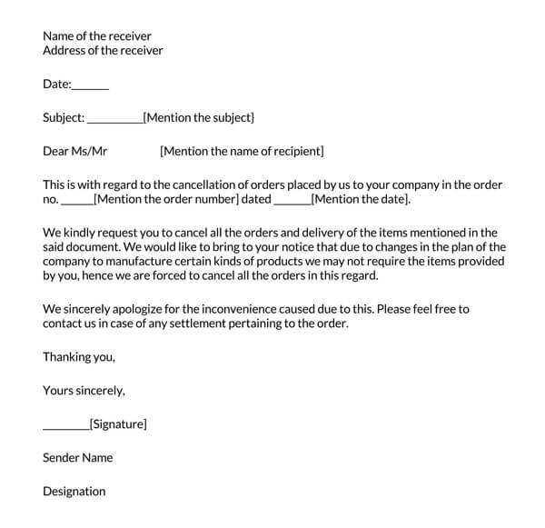 Great Downloadable Cancellation of Contract Template 02 for Word File