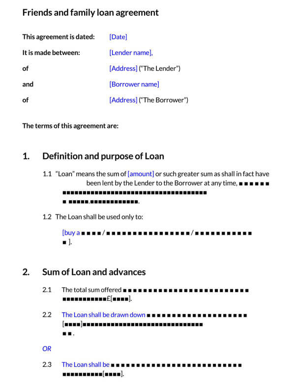 Family-Loan-Agreement-Word Template 04