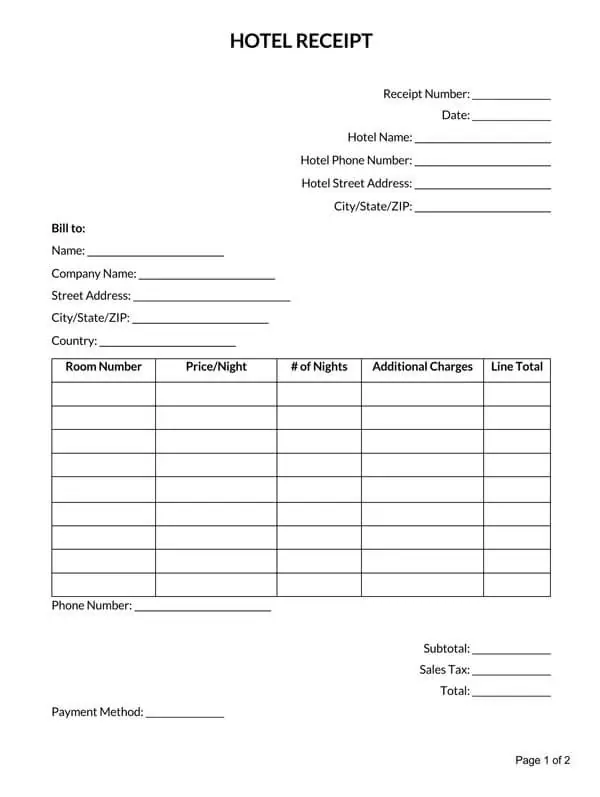 38 free payment receipt templates excel word pdf