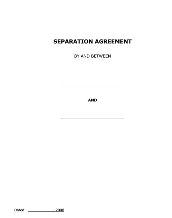 Editable Marriage Separation Agreement 06 in Word