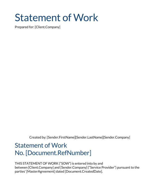 Sample Statement of Work pdf