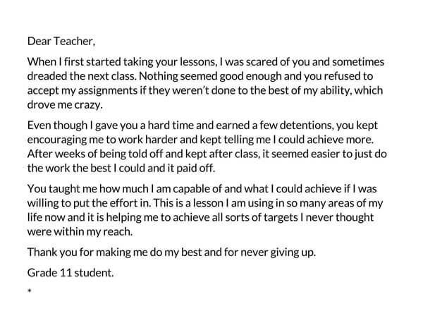 Free teacher appreciation letter template 01
