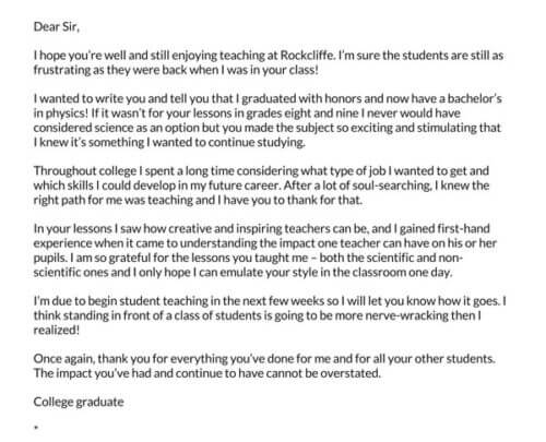 Teacher Appreciation Letter How To Write Free Templates