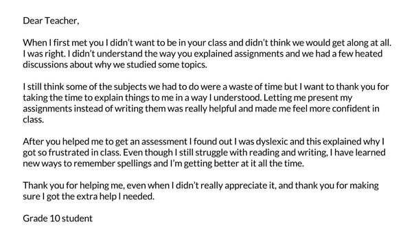 Example of a teacher appreciation letter 05