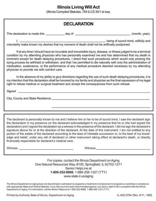 Illinois-living-will-act-declaration-form