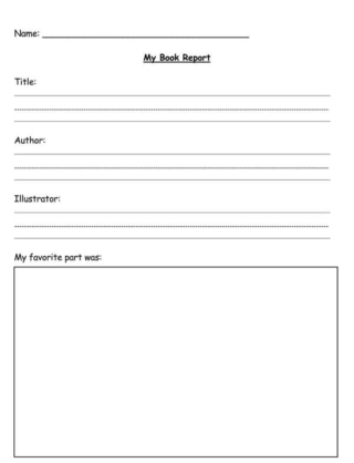 30 Free Book Report Templates | How to Outline (Format)