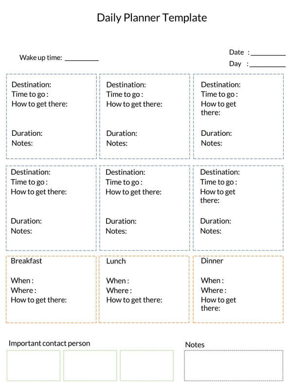 Word daily planner template 14