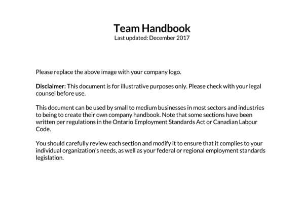 Great Downloadable Your First Day Employer Handbook Example for Word File