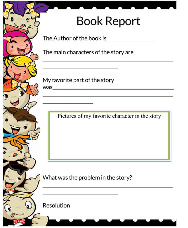 Download Free Book Report Template - Editable Form