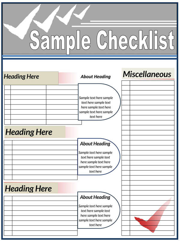 Excel Checklist Templates for Free