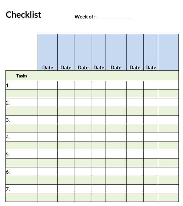 Printable Checklist Templates for Easy Organization