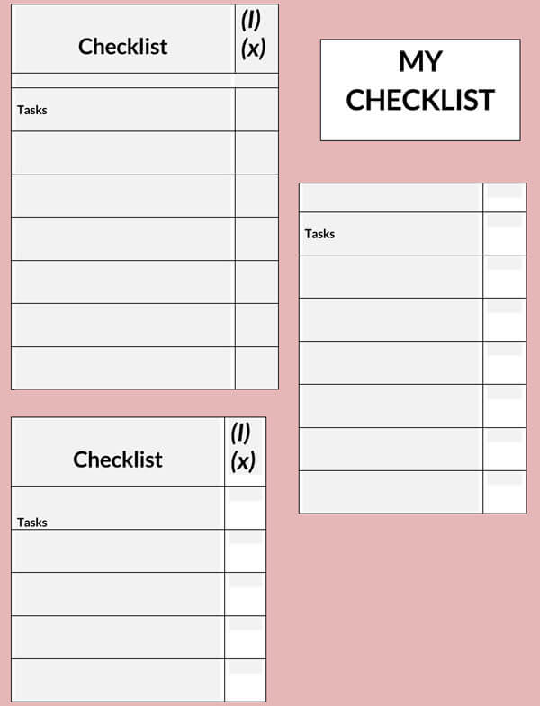Example Checklist Templates for Effective Planning
