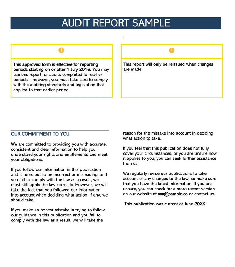 Audit Report Example 08-21-11