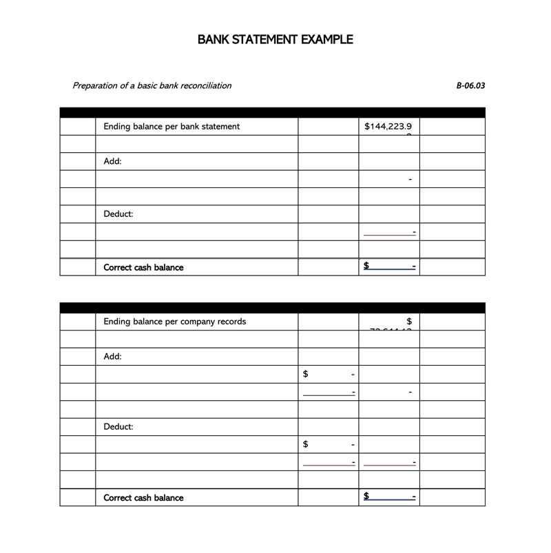 Downloadable personal bank statement template 08