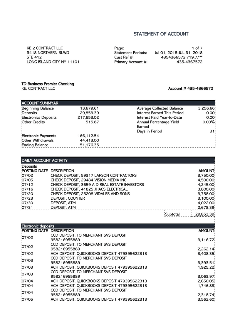 personal bank statement template with customization options 24