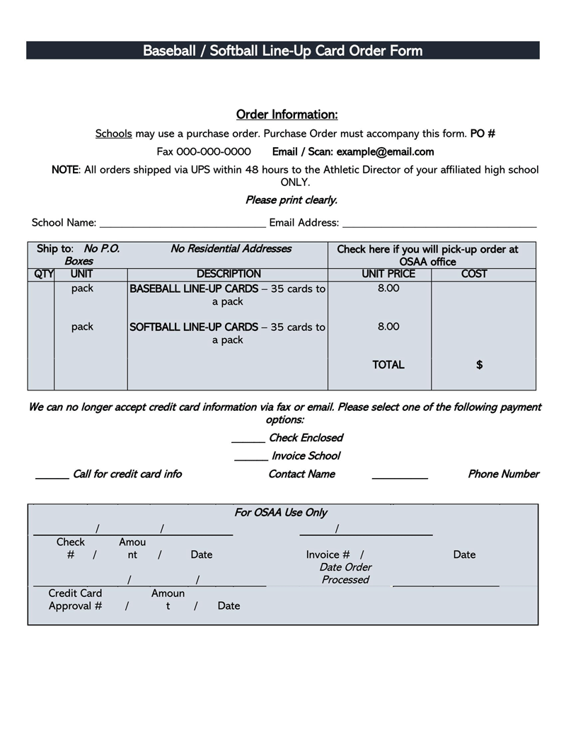 30 Free Printable Baseball Lineup Templates (Word, Excel)