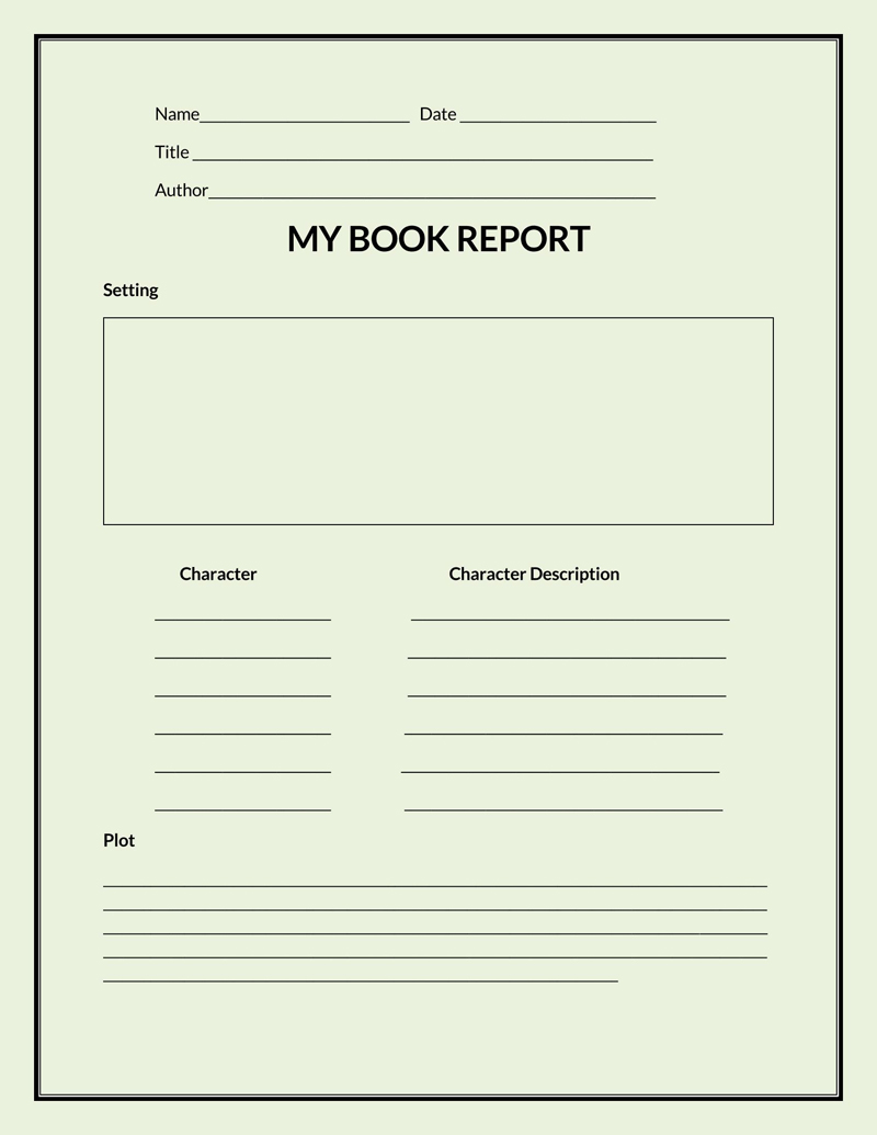 book reports to copy