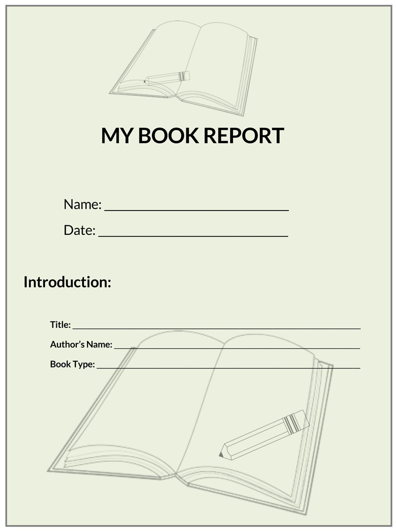 8th grade book report examples