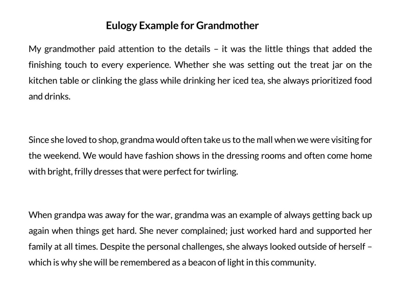 Editable Eulogy Template for Grandmother - Personalize Your Tribute for Free