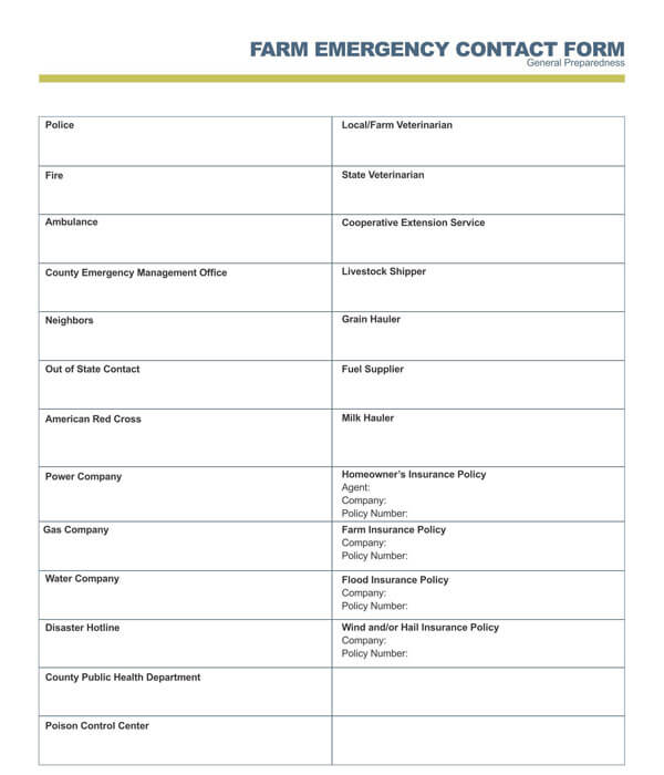 PDF employee emergency contact form template 05