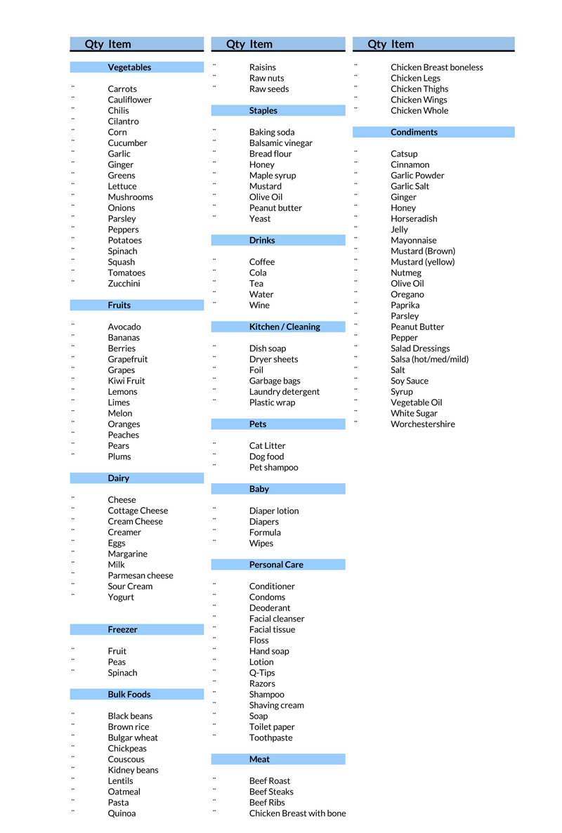Downloadable grocery list template 03