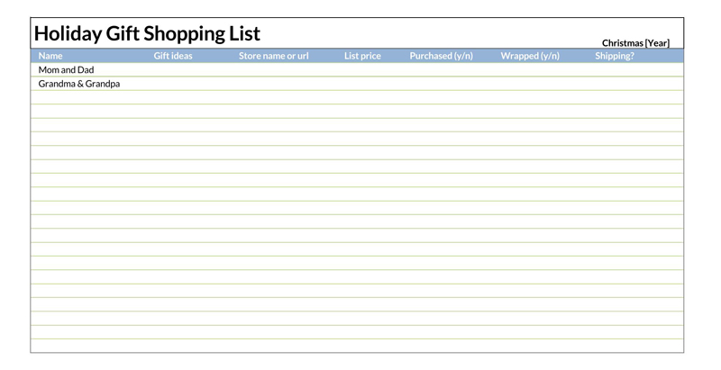 Efficient grocery list template 07
