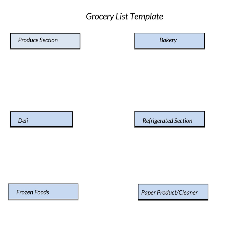 Word grocery list template 14