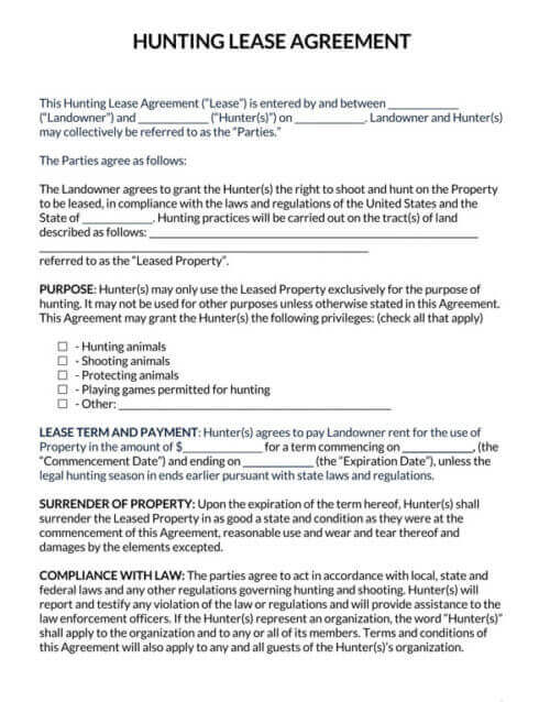 Hunting-Lease-Agreement-Template