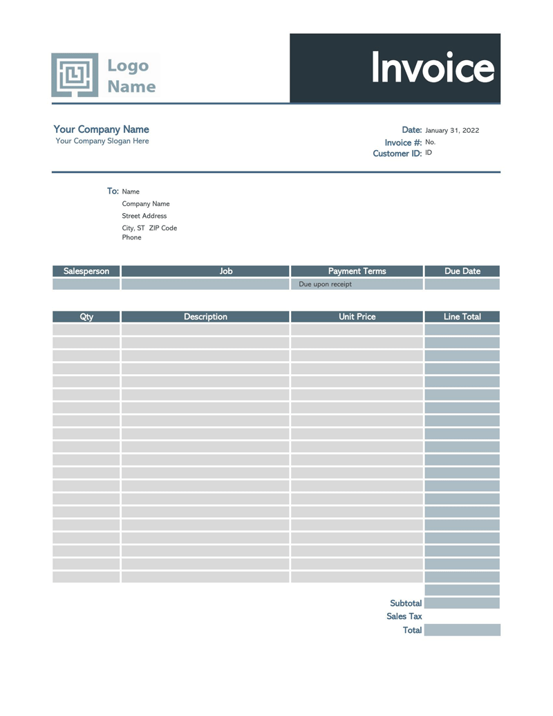Sample Invoice Templates For Business 17