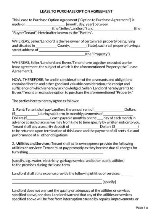 PDF Rental Agreement Template for Free
