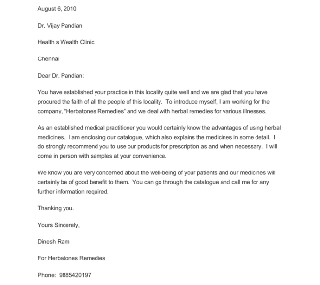 Marketing Letter-to-Physician